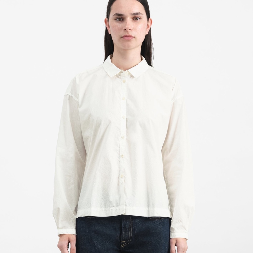 YMC Men's Cream Button Down Shirt Earth Marianne XS